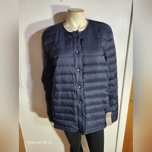 J. Jill Midnight Navy Lightweight Quilted Puffer